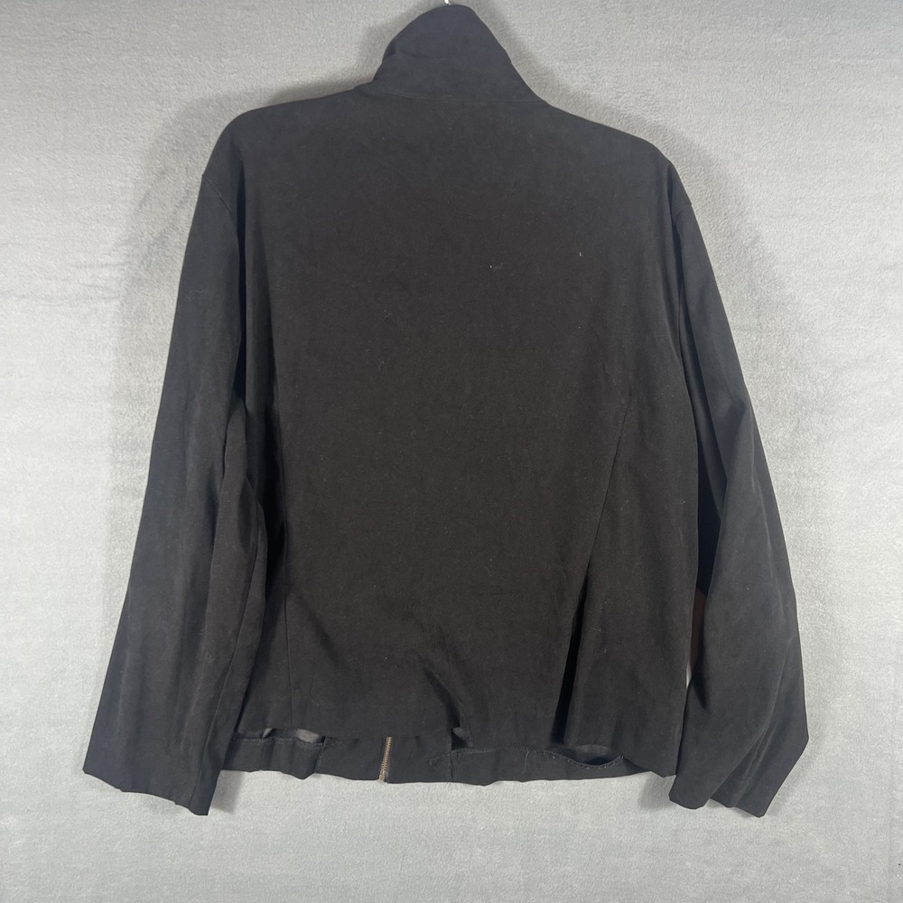 Briggs New York Women's Black Full Zip Jacket Plus Size 18W Stand Collar - Picture 6 of 6